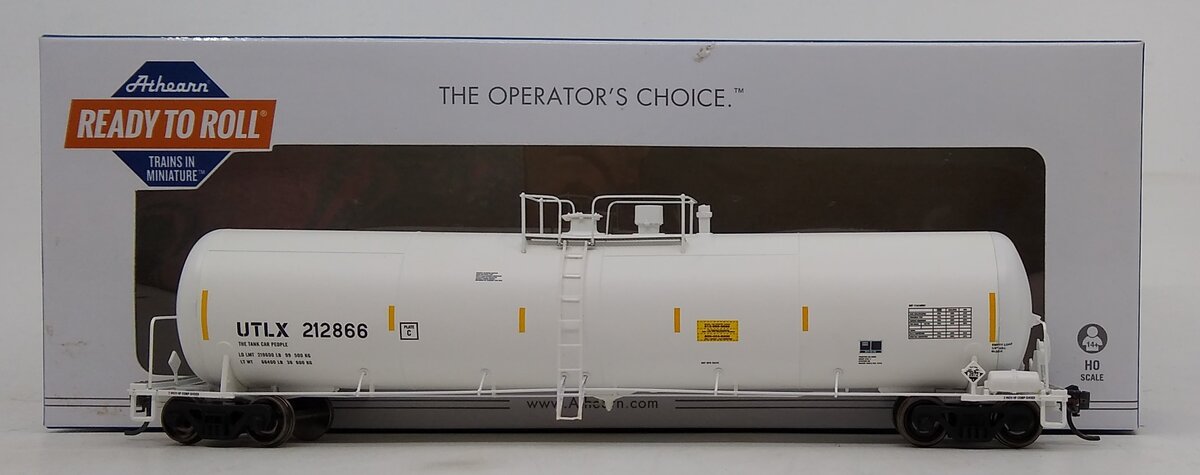 Athearn 28263 HO UTLX RTR 30,000 Gallon White Ethanol Tank Car #212866