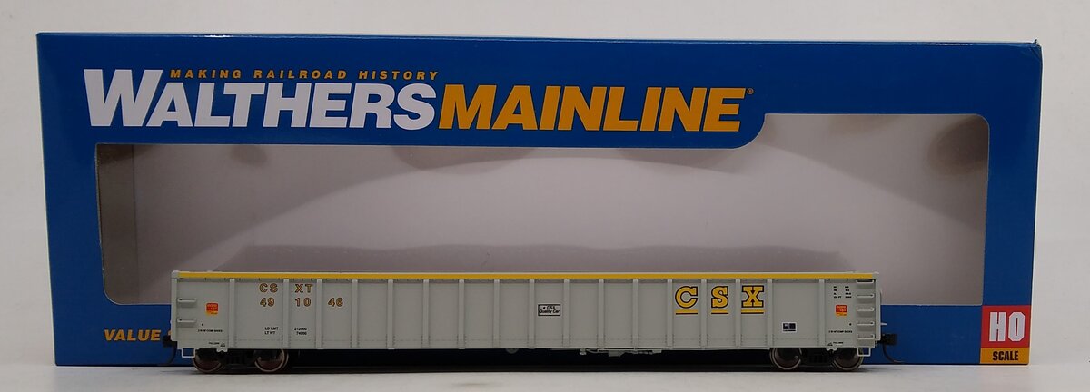 Walthers 910-6415 HO CSXT Ready to Run 68' Railgon Gondola #491046