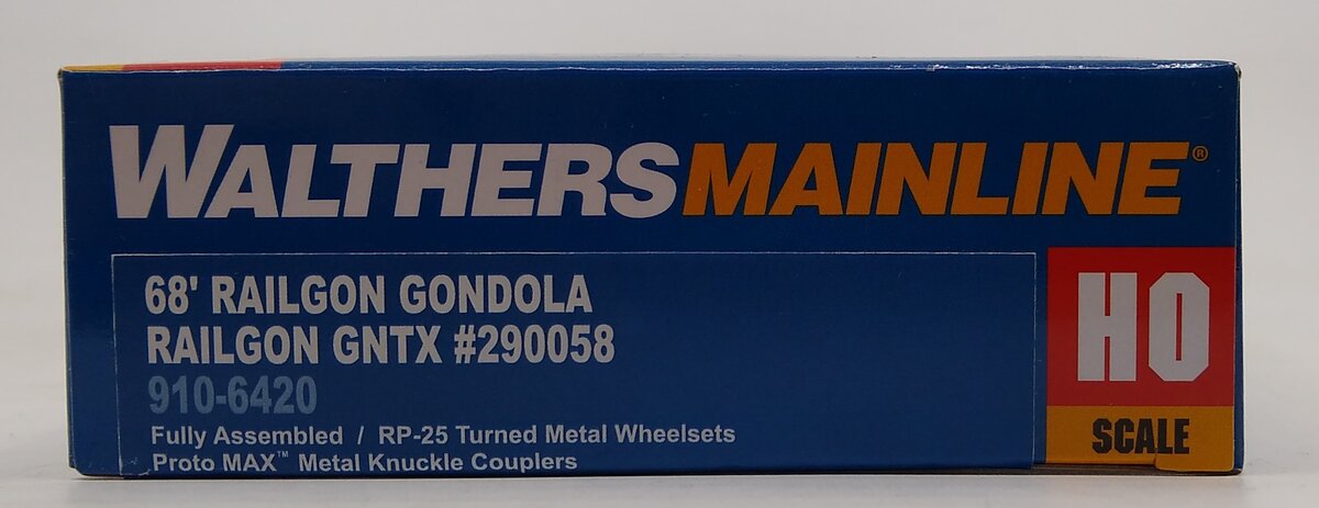 Walthers 910-6420 HO Railgon GNTX Ready to Run 68' Railgon Gondola #290058