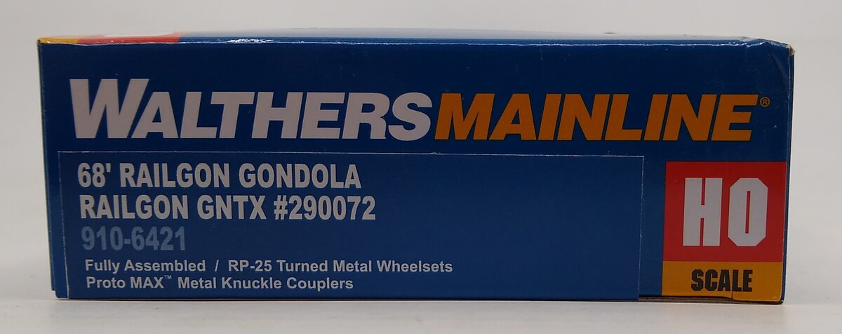 Walthers 910-6421 HO Railgon GNTX Ready to Run 68' Railgon Gondola #290072