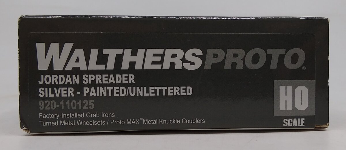 Walthers 920-110125 HO Painted/Unlettered Silver Jordan Spreader Ready to Run