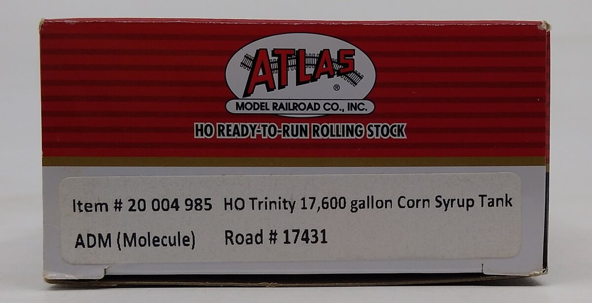 Atlas 20004985 HO ADM (Molecule) 17,600 Trinity Corn Syrup Tank Car #17431