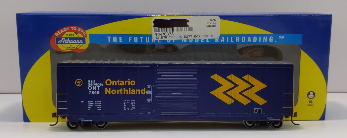 Athearn 76333 HO Scale Ontario Northland 50' PS-5277 Box Car #7849