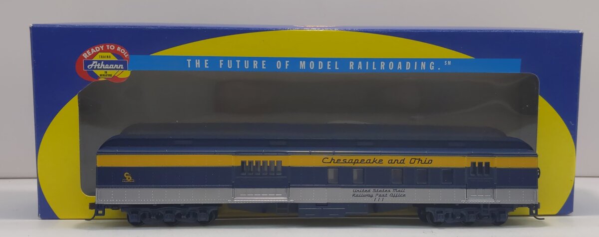 Athearn 7821 HO Scale Chesapeake & Ohio U.S. Mail RPO Car #111