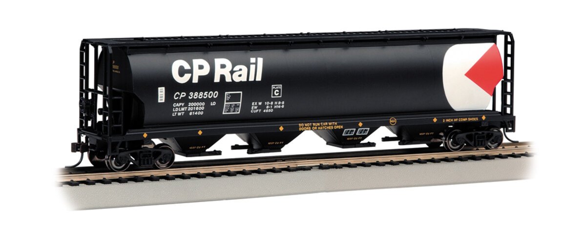 Bachmann 19129 HO Canadian Pacific 4 Bay Cylindrical Grain Hopper