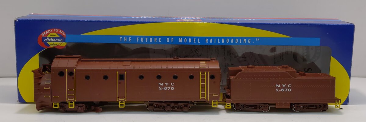 Athearn 93806 HO New York Central RTR Rotary Snowplow and Tender #X-670N