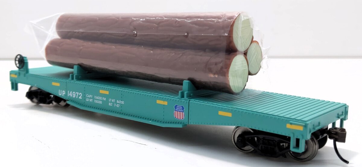 Walthers 931-1773 HO Union Pacific Log Dump Car w/3 Logs #14972