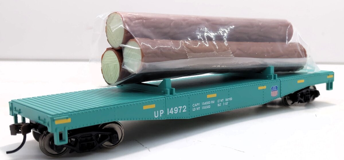 Walthers 931-1773 HO Union Pacific Log Dump Car w/3 Logs #14972