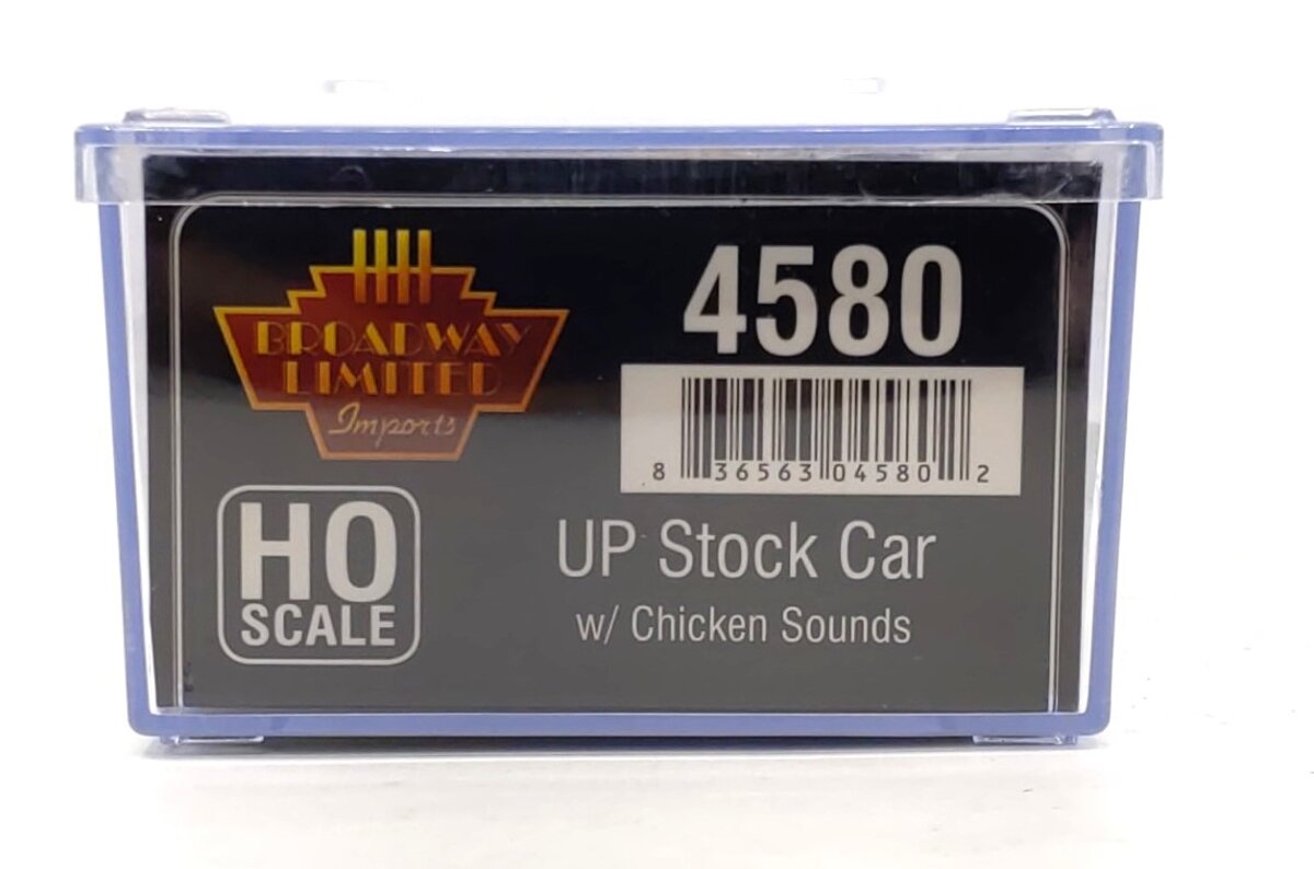 Broadway Limited 4580 HO Union Pacific Armour Yellow Stock Car w/Chicken Sounds