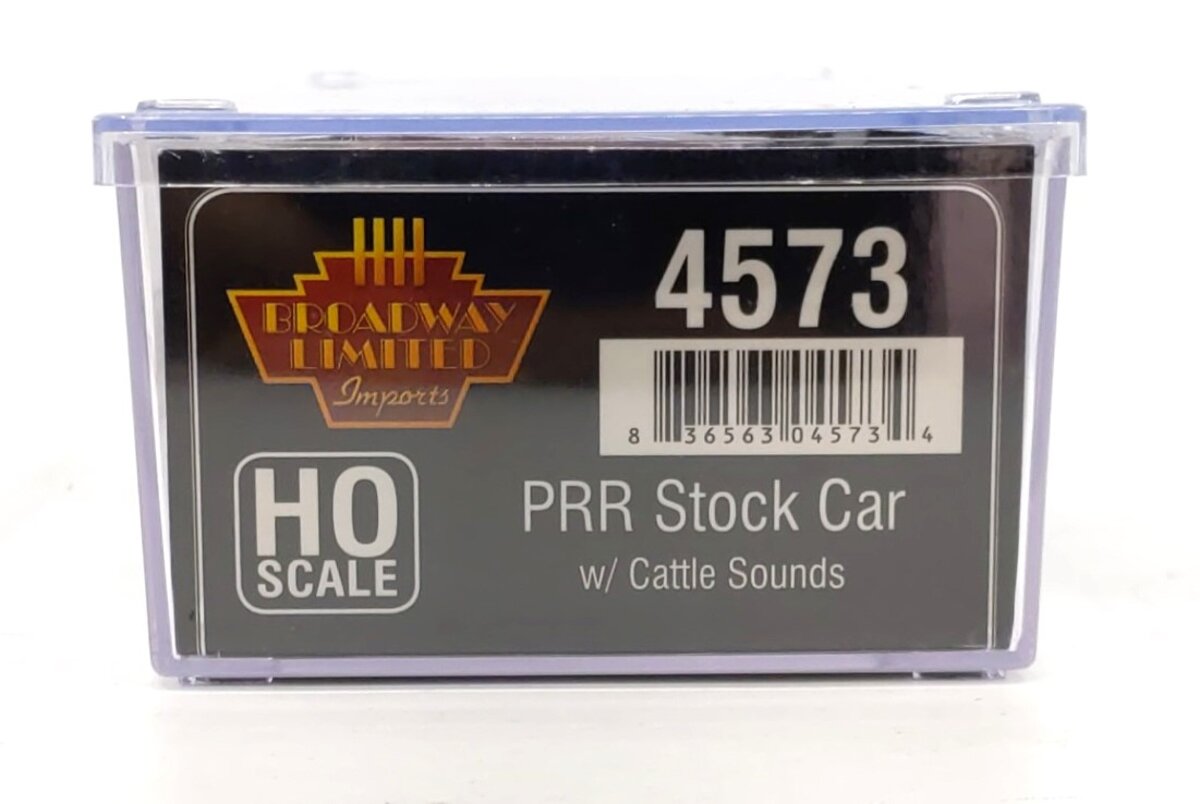 Broadway Limited 4573 HO Pennsylvania Oxide Red Stock Car with Cattle Sounds