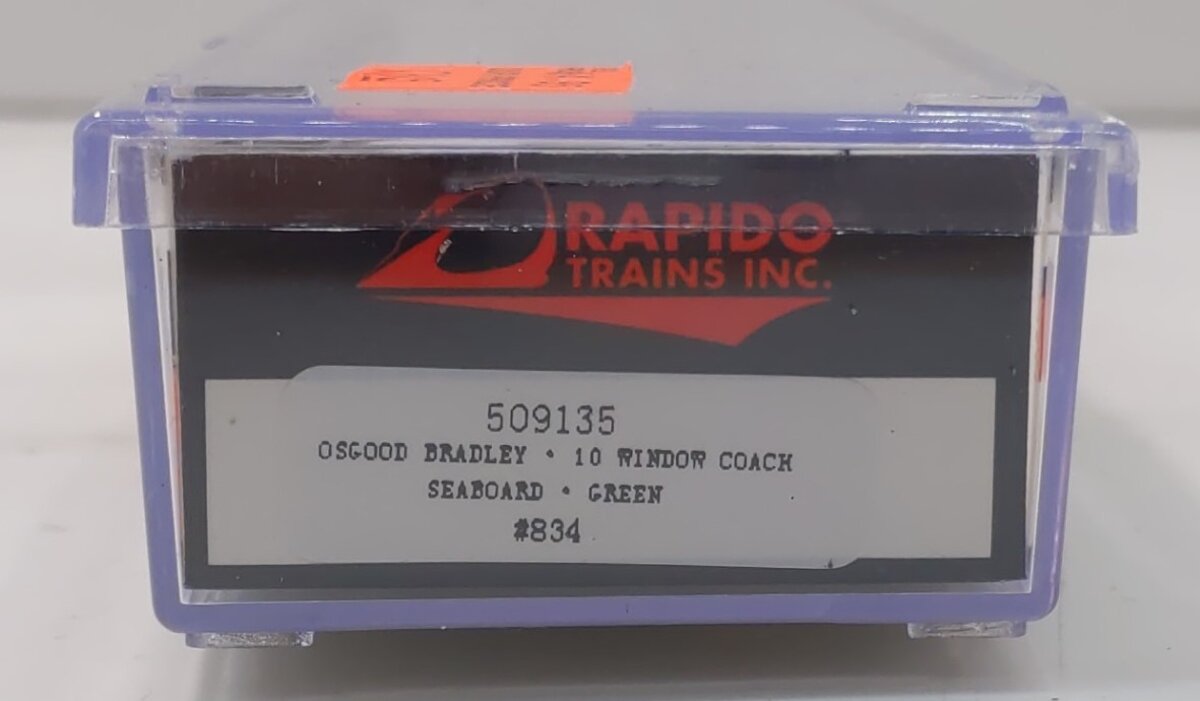 Rapido Trains 509135 N Seaboard Osgood-Bradley Lightweight Coach #834