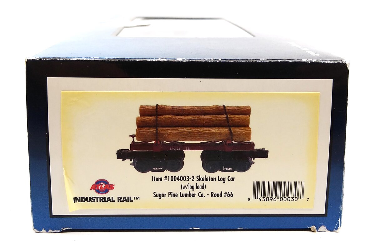 Atlas 1004003 O Gauge Sugar Pine Skeleton Log Car #66 (3-Rail)