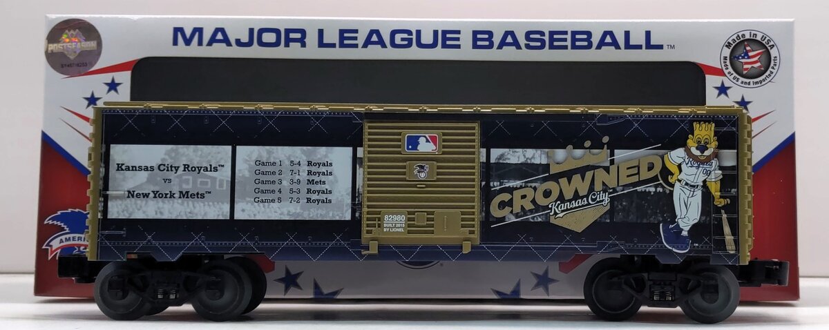 Lionel 6-82980 O Kansas City Royals 2015 World Series Boxcar
