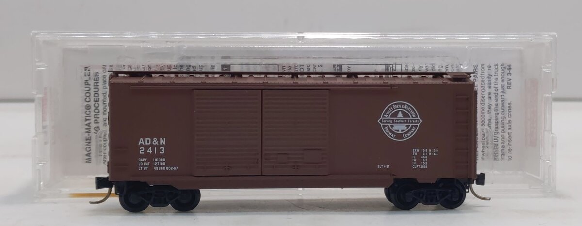 Micro-Trains 02300240 N Ashley Dew & Northern 40' Double Door Boxcar #2413