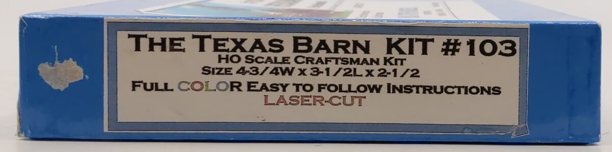 Built-Rite Models 103 HO Scale The Texas Barn Building Kit