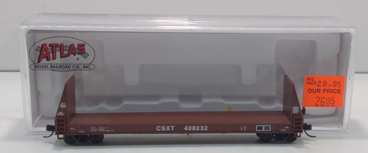 Atlas 50004861 N CSX 50' Sieco Pulp Flat Car #408232
