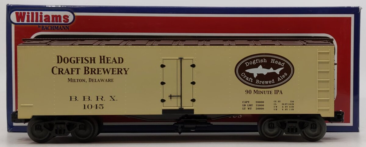 Williams 47461 O Gauge Dogfish Head IPA 40' Refrigerated Boxcar #1045
