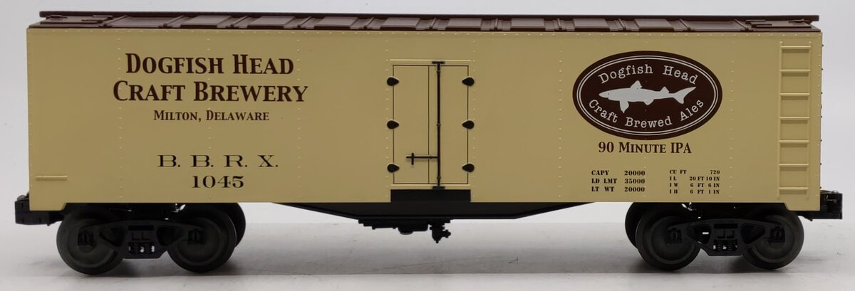 Williams 47461 O Gauge Dogfish Head IPA 40' Refrigerated Boxcar #1045
