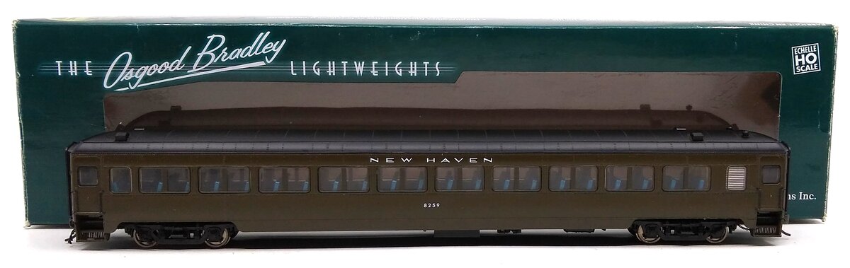 Rapido Trains 109125 HO New Haven 10-Window Coach #8259 (Pullman Green)