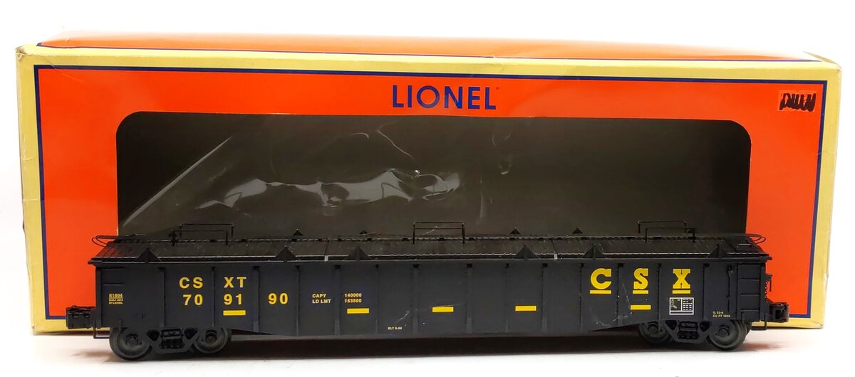 Lionel 6-81894 O CSX 52' Gondola w/Covers #709190