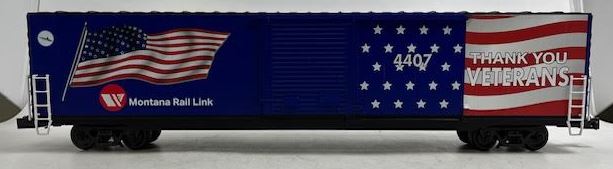 Lionel 2226860 O Gauge Montana Rail Link Illuminated Flag Boxcar #4407