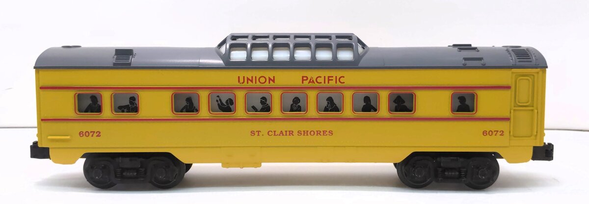 Lionel 6-16072 O Gauge Union Pacific "St. Clair Shores" Vista Dome Car #6072