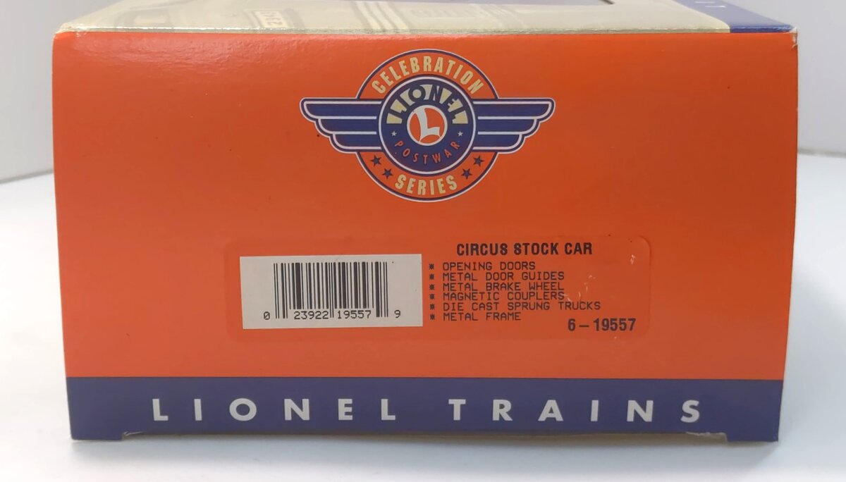 Lionel 6-19557 O Gauge Postwar Celebration Series Circus Stock Car #6376