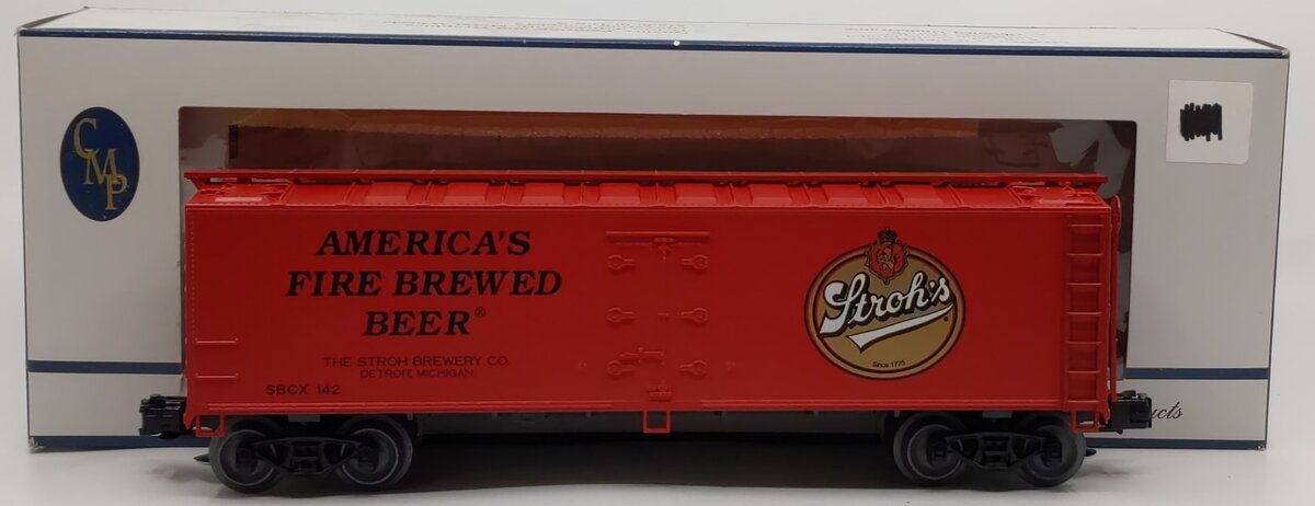 Crown R-9003 O Gauge Stroh's Beer Refrigerator Car #142 NIB