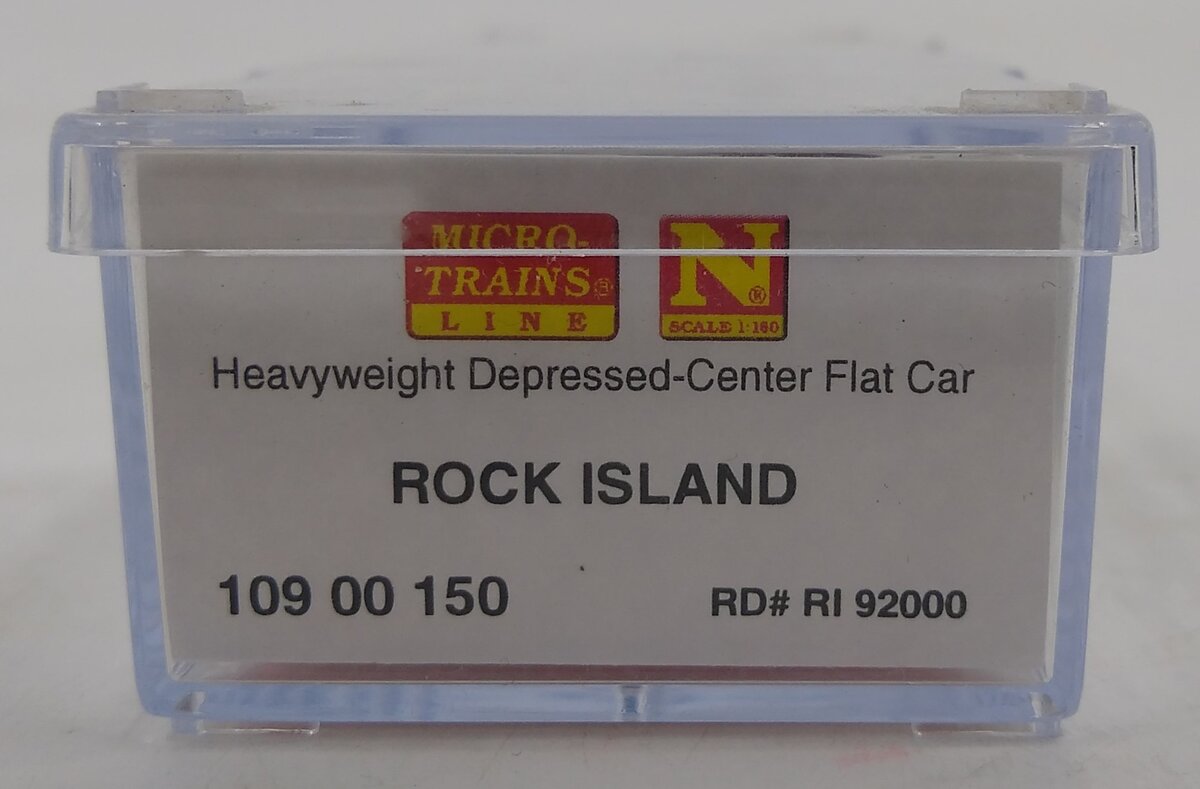 Micro-Trains 10900150 N Rock Island Depressed Center Flatcar w/Load #92000