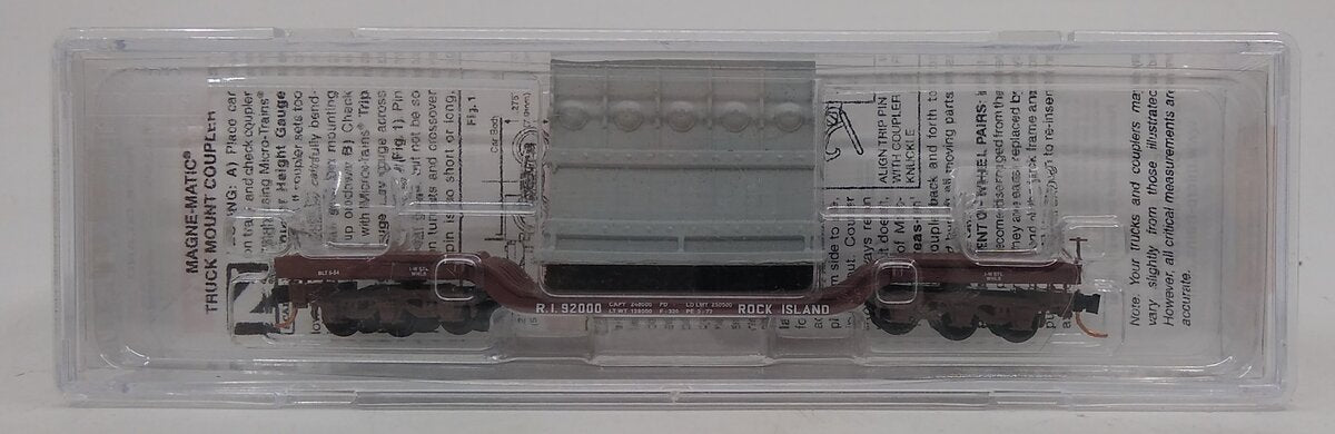 Micro-Trains 10900150 N Rock Island Depressed Center Flatcar w/Load #92000