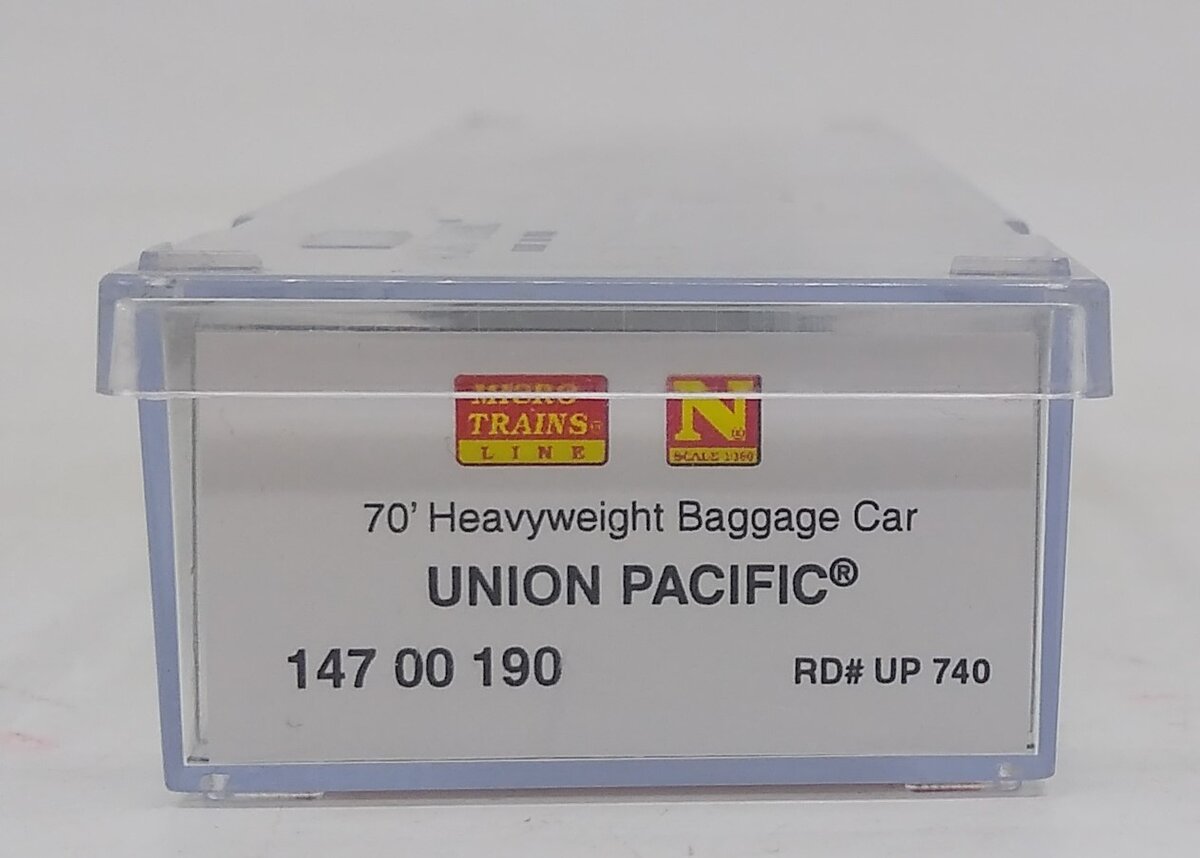 Micro-Trains 14700190 N Union Pacific 70’ Heavyweight Baggage Car #740