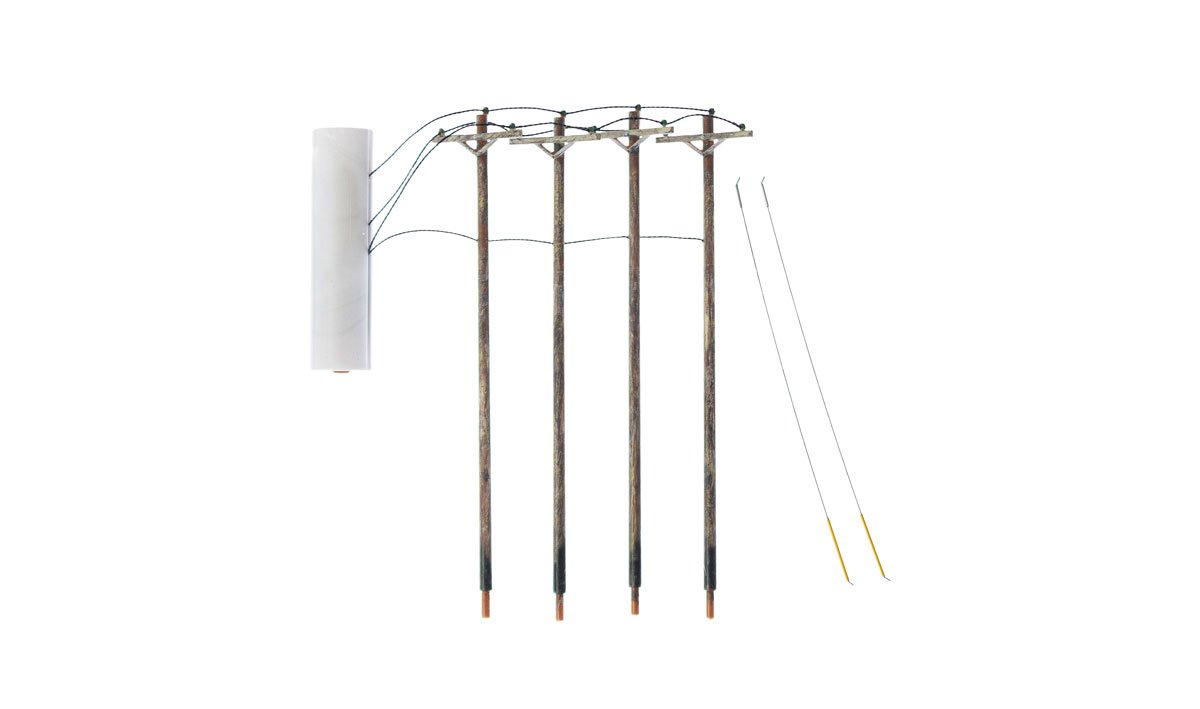 Woodland Scenics US2280 O Pre-Wired Poles Single Crossbar