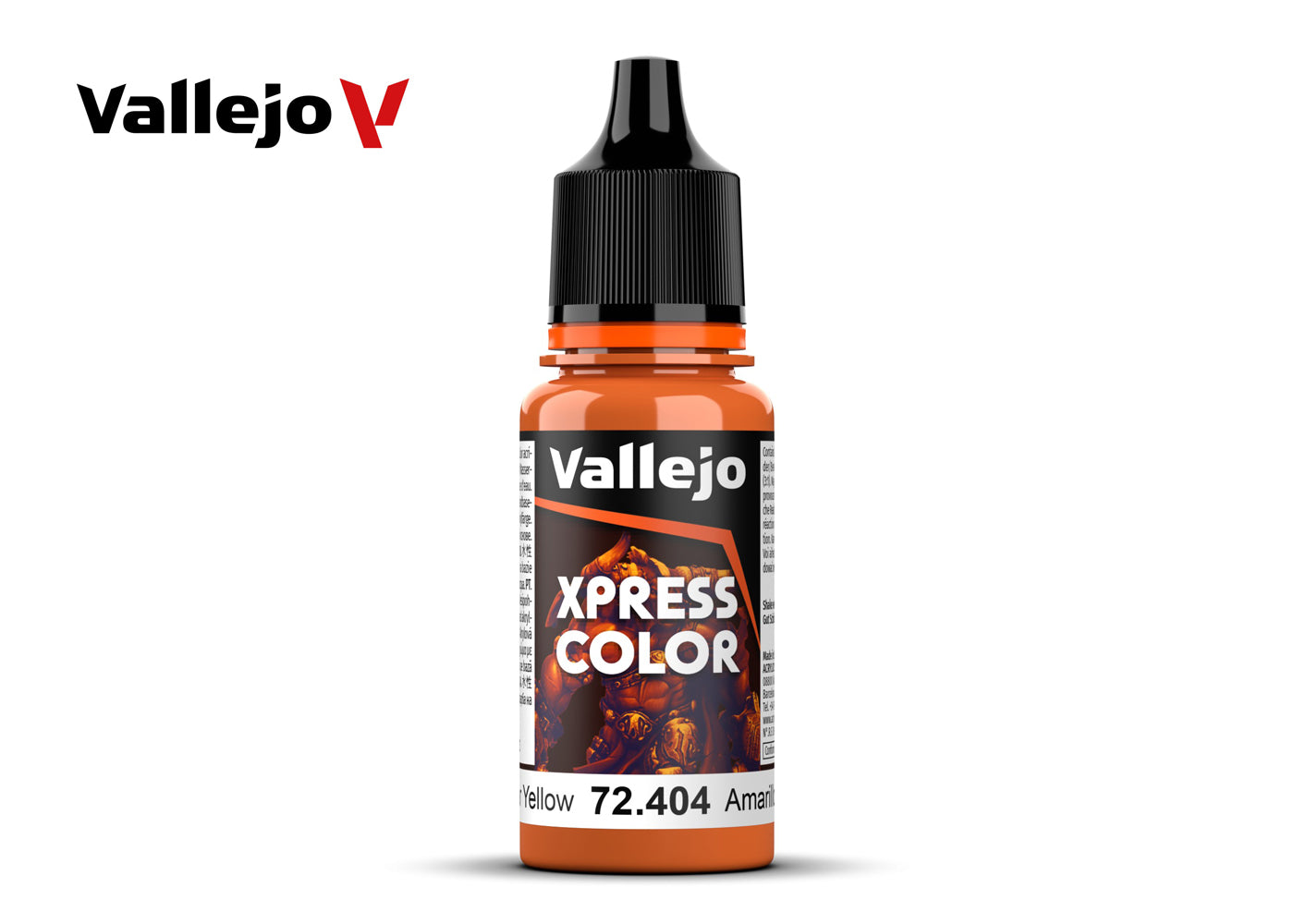 Vallejo Paint 72404 Xpress Color Nuclear Yellow - 18 ml Paint Bottle