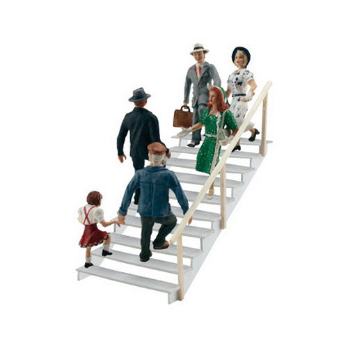 Woodland Scenics A1954 HO People Taking the Stairs Figures (Set of 6)