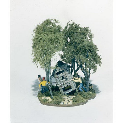 Woodland Scenics M108 HO Mini-Scene Outhouse Mischief Kit