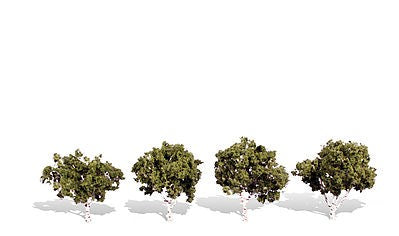 Woodland Scenics TR3533 N / HO & O Scale Waters Edge Deciduous Trees (Pack of 4)