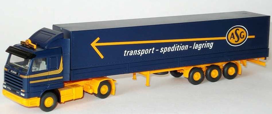 Wiking 5180135 HO Scania Semi-Covered Flatbed