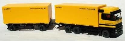 Wiking 5730639 HO Scale Mercedes Benz Deutsche Post AG Tractor Trailer