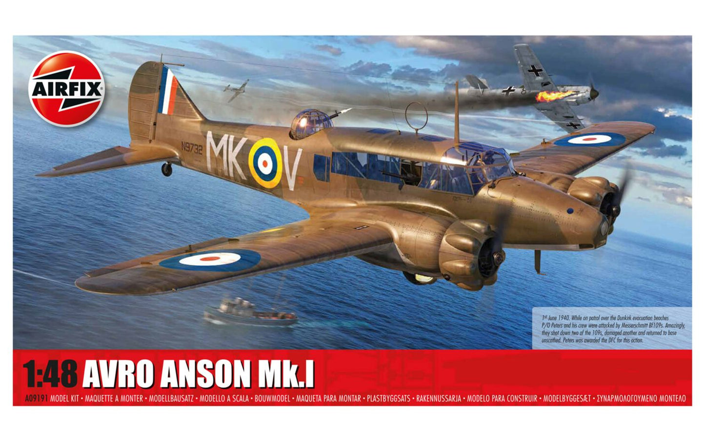 Airfix Products A09191 1:48 Avro Anson Mk.I Aircraft Plastic Model Kit