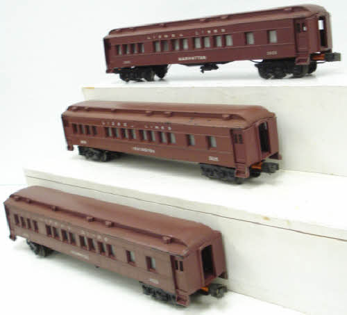 Lionel 2124W O PRR 2332 GG-1 Passenger Set w/3 Cars