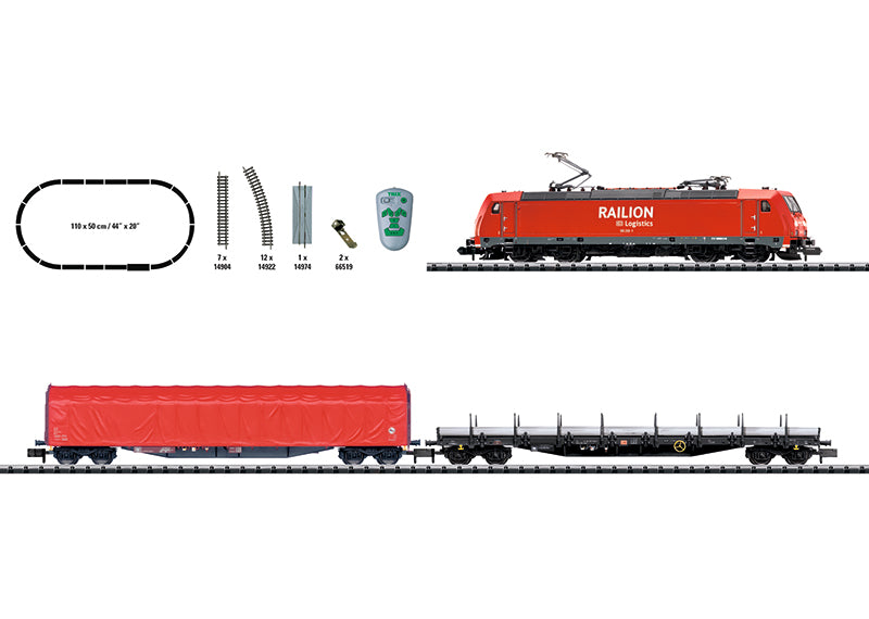 Trix 11145 N Freight Train 185.2 Class Minitrix Digital Starter Set