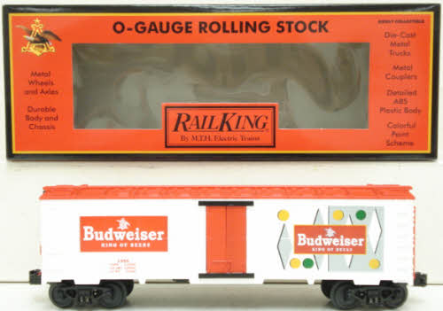MTH 30-78033 O Gauge Ann. Busch Budweiser Reefer Car #1955