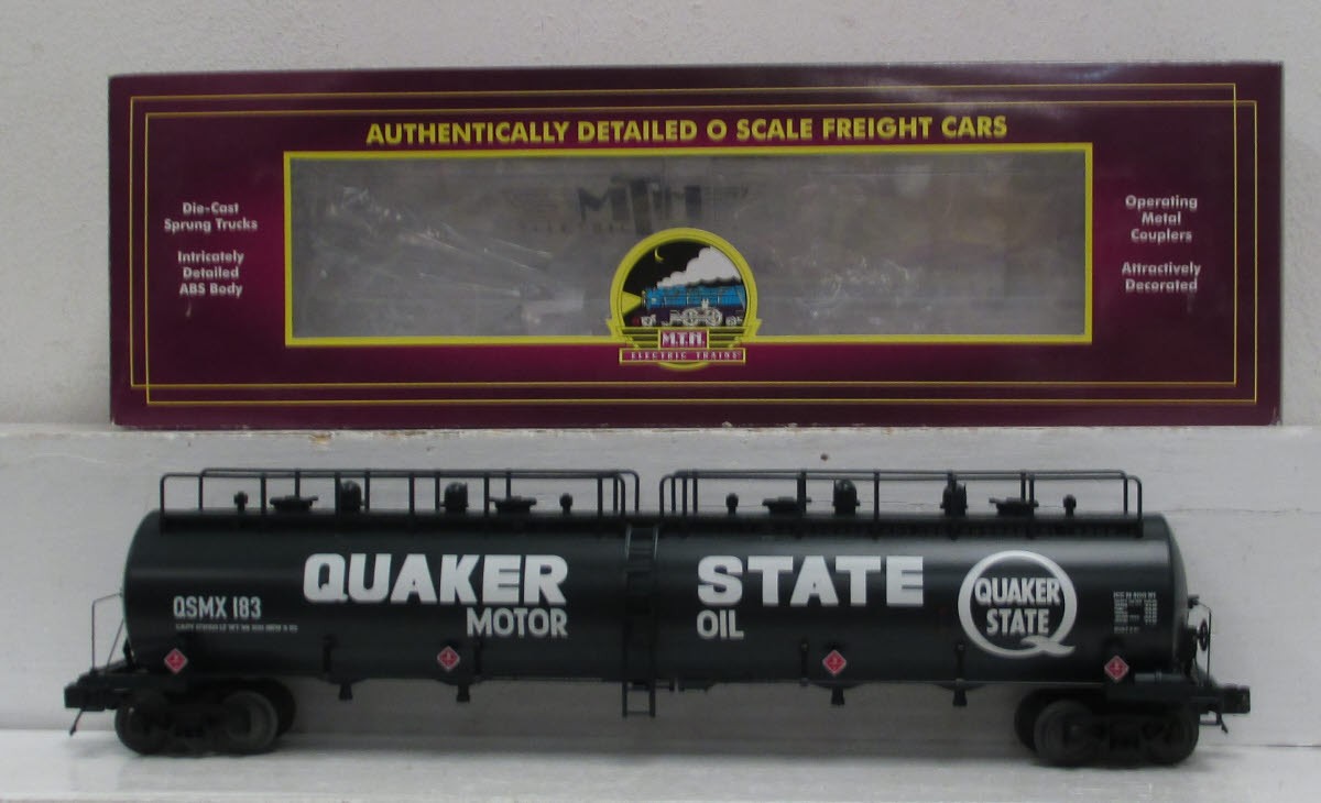 MTH 20-96232 O Quaker State 20K Gallon 4-Compartment Tank Car #183