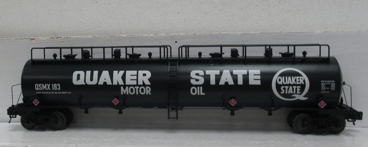 MTH 20-96232 O Quaker State 20K Gallon 4-Compartment Tank Car #183