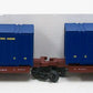 MTH 20-95087 O CSX Spine Car Set with 2 48' Containers (Set of 2)