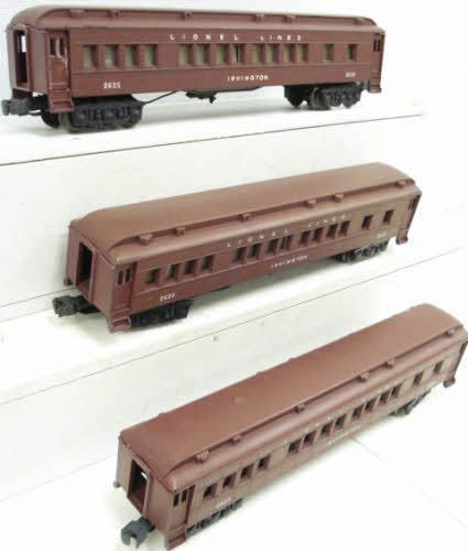 Lionel 2114WS Vintage O 726 Passenger Set w/2426W, three 2625 Irvingtons