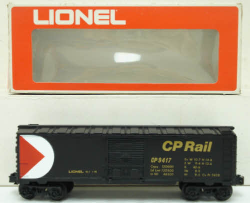 Lionel 6-9417 O Gauge CP Rail Boxcar