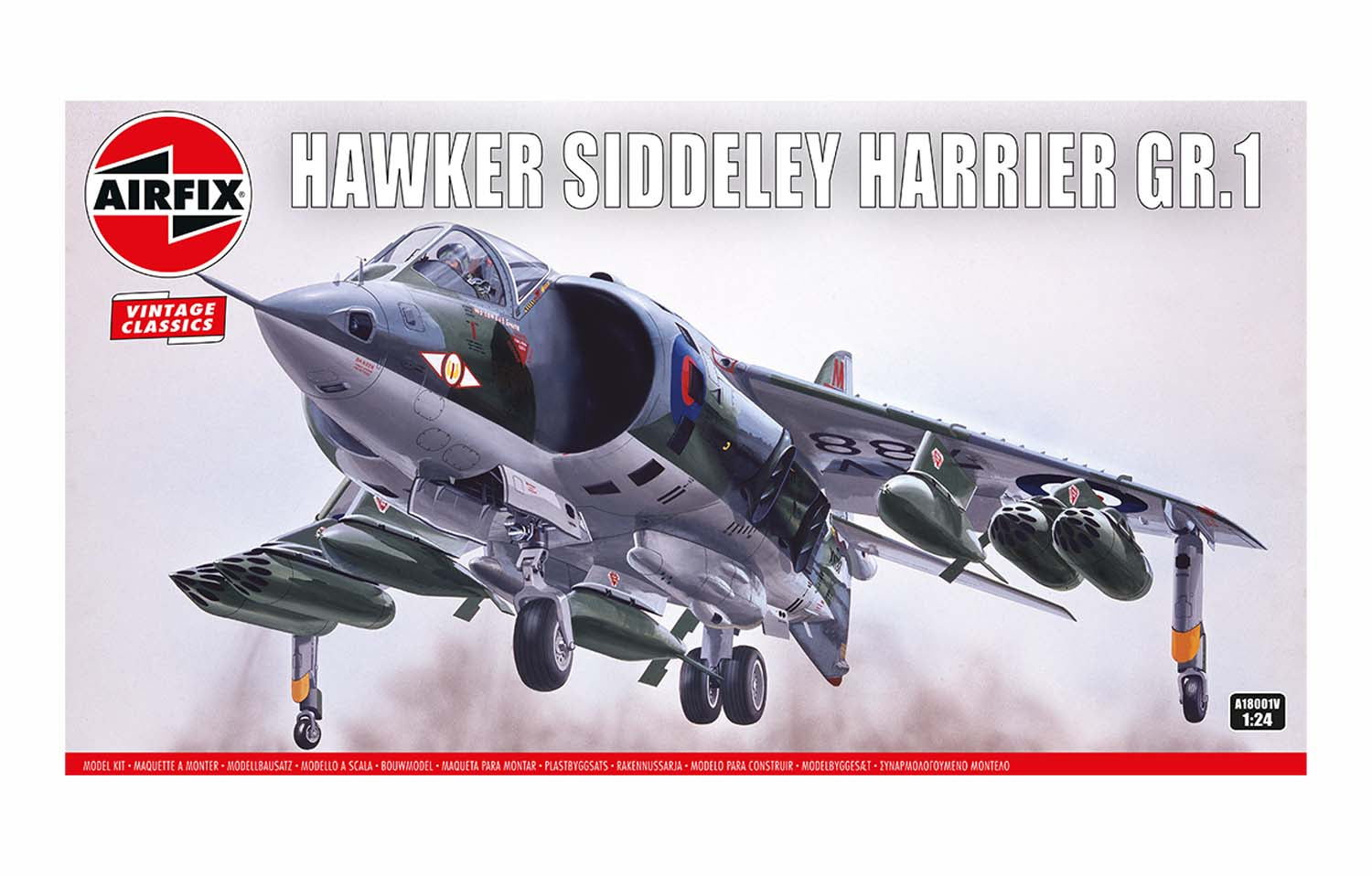 Airfix Products A18001V 1:24 Vintage Hawker Siddeley Harrier GR.1 Plane Kit