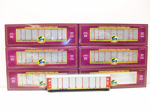 MTH 20-90392 O Santa Fe Corrugated Auto Carrier Set (Set of 6)
