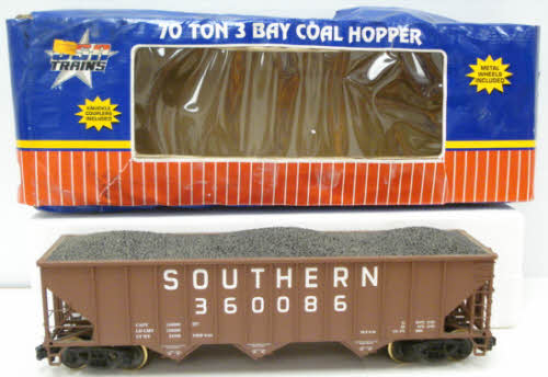 USA Trains 14021 G Southern 70-Ton 3-Bay Coal Hopper with Coal Load #360086